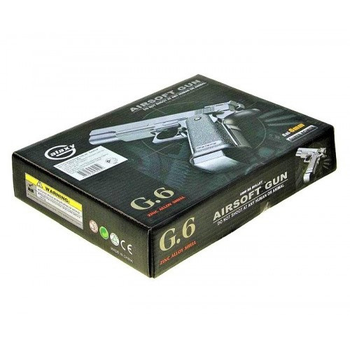 Страйкбольний пістолет "Colt M1911 Hi-Capa" 27х19х5 см Galaxy Чорний 000217822