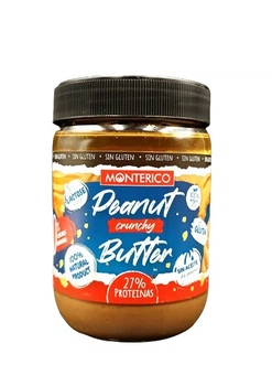 Арахісове масло хрустке без цукру Веган Monterico Peanut Butter Cranchy 0%, 500 г
