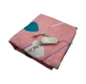 Электропростынь Electric Blanket 7421 150х170см розовый с сердечками