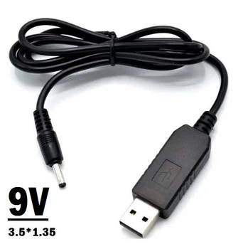 Кабель адаптер-переходник USB 5v/DC 9v 3.5*1.35 мм c преобразователем 9V (питание роутера от повербанка)