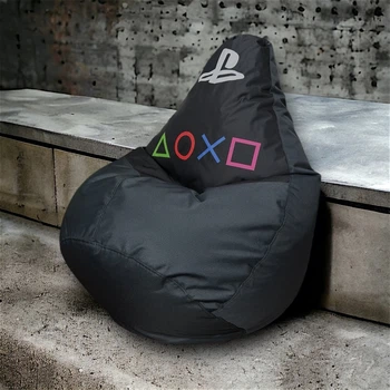 Крісло мішок Сірий груша Play Station (120х75) Плейстейшень