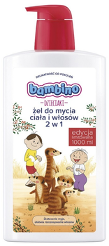 Шампунь-гель для волосся і тіла Bambino Dzieciaki 2 в 1 Болік і Льолік Сурикати 1000 мл (5900017083704)