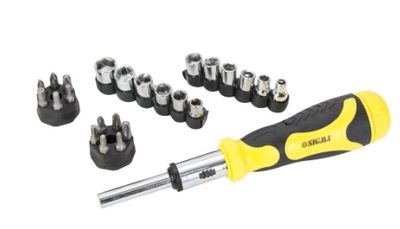 Отвертка Sigma с реверсом + насадки торцевые 1/4" 27 шт CrV (4002121)