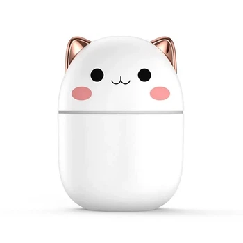 Зволожувач повітря ультразвуковий Н2О Humidifier біла киця