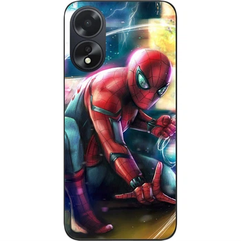 Силиконовый чехол SMTT для Oppo A38 4G с картинкой Spider-Man