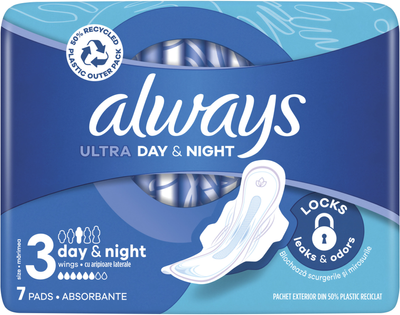 Гігієнічні прокладки Always Ultra Day&Night (Розмір 3) 7 шт (4015400012306)