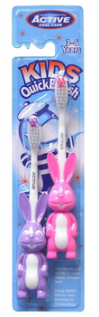 Набір зубних щіток Beauty Formulas Active Oral Care Kids Rabbit Quick Brush 3-6 Years 2 шт (5012251011976)
