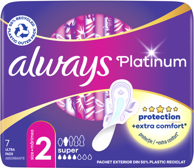 Podpaski higieniczne Always Platinum Super (Rozmiar 2) 7 szt. (8001090444950)