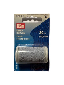 Нитка Prym для шиття еластична (сіра) 20м