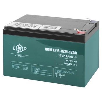 Тягова акумуляторна батарея AGM LogicPower LP 6-DZM-12 12V 12Ah F2