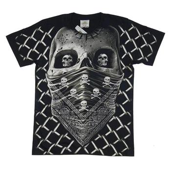 Футболка Череп з банданою на обличчі (Rock Eagle, Total t-shirt) Чорний, Размер L