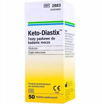 Test glukozy i ketonów Bayer Ketodiastix 50 szt (5016003288302)