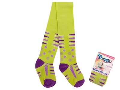 Колготки трикотаж хлопковые с принтом для девочки Be Snazzy RA-04 128-134 см (7-9 years) салатовый