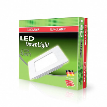Встраиваемый LED светильник 4W 280lm 4000K 105mm IP20 Белый [4260410480816] LED-DLS-4/4 EUROLAMP