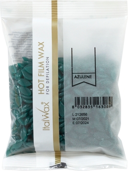 Пленочный воск для депиляции ItalWax Azulene в гранулах 100 г (8032835163089/8032835187320)