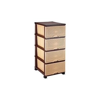 Пластиковий комод Alkansan plastic "Rattan" (бежевий)