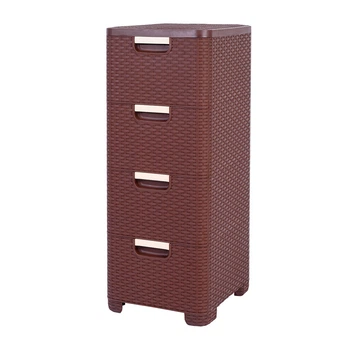 Комод пластиковый "Brilliant" Efe plastics на 4 ящика коричневый 82x33x38 см