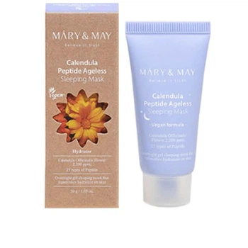 Ночная гелевая маска с календулой и пептидами Mary&May Calendula Peptide Ageless Sleeping Mask 30 мл