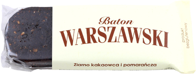 Baton bezglutenowy Baton Warszawski Ziarno kakaowca i pomarańcza 50 g (5906395341429)