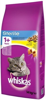 Sucha karma dla kotów sterylizowanych WHISKAS Sterile z kurczakiem 14 kg (5900951259418)