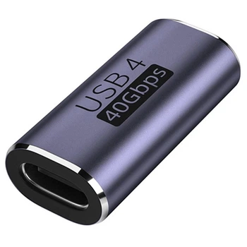Перехідник адаптер OTG USB Type-C F/F (USB 4.0, 40Gbps, 100W, 8K) Metal Style-6 (48586)