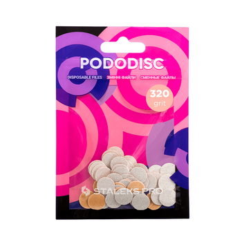 Сменные файлы для педикюрного диска Staleks PRO Pododisc XS 10 мм 320 грит белые набор 50 шт
