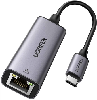 Проводной сетевой адаптер USB C - RJ45 Ethernet Ugreen Thunderbolt 3 ‎Grey (YM952)
