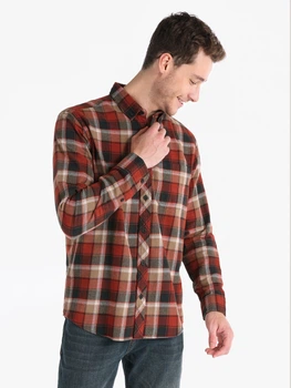 Сорочка бавовняна чоловіча Colin's CL1064654 M Burnt Orange (8683197892386)