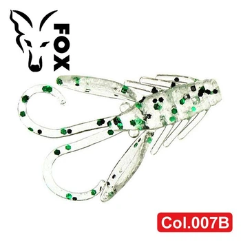 Силиконовый рак для микроджига Fox 4см Scorpaena #007B (clear silver green) (съедобный, 1шт)