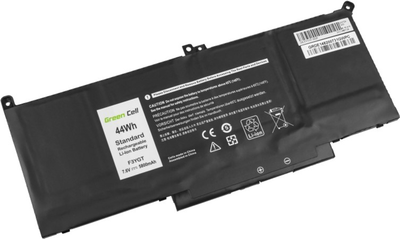 Акумулятор Green Cell для ноутбуків Dell Latitude 7290 7380 7480 7490 F3YGT 7.6V 5800mAh (DE148)