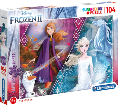 Puzzle Clementoni Frozen 2 Glitter 104 elementy (8005125201631)