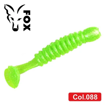 Силиконовый виброхвост для микроджига Fox 4см Maggot #088 (bright green) (съедобный, 10шт)