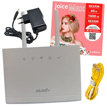 4G LTE Wi-Fi роутер HiLink D311 + Стартовый пакет Vodafone Тариф "Joice Max"