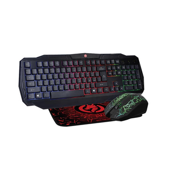 Комплект (клавиатура, мышь) Piko GX50 Black USB (1283126506208) + коврик