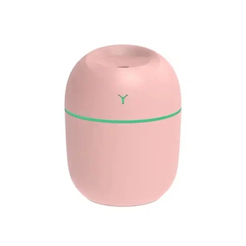 Ультразвуковий міні-зволожувач повітря безшумний з LED підсвічуванням 220 мл Axacam WE-220 Pink