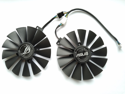 Вентилятор Everflow для видеокарты ASUS (orgnl) 95 мм T129215SM (FDC10M12S9-C PLD10010S12H T129215BH FDC10M12D9-C PLD10010B12H) комплект 2 шт (№135.2)