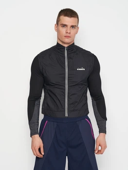 Жилет + лонгслів чоловічий Diadora 102178158 XS Чорний (8032521873230)
