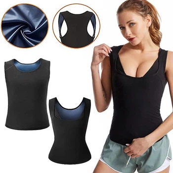 Майка жіноча для схуднення Sweat Shaper XL-XXL Чорний (KG-11290)