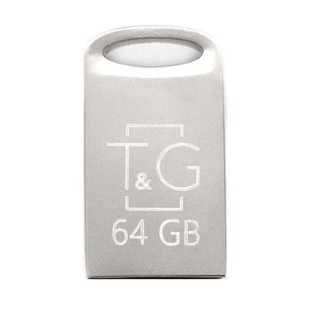 Флеш пам'ять TG 64GB USB2.0 універсальний T&G Metal 105 накопичувач/флешка для зберігання, перенесення та обміну даними Сталевий