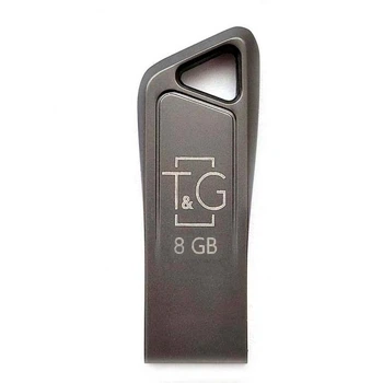 Флеш пам'ять TG 8GB USB2.0 універсальний T&G Metal 114 накопичувач/флешка для зберігання, перенесення та обміну даними для пристроїв/ПК/ноутбука Чорний