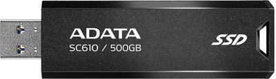 Dysk SSD ADATA SC610 500GB USB 3.2 Type-A 3D NAND TLC (SC610-500G-CBK/RD)
