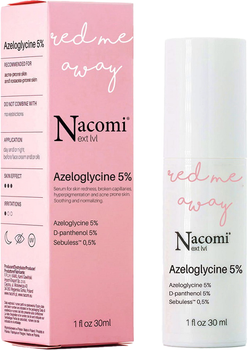 Сироватка для обличчя Nacomi Next Level Azeloglicyna 5% заспокійлива для шкіри з куперозом і розацеа 30 мл (5902539714357)