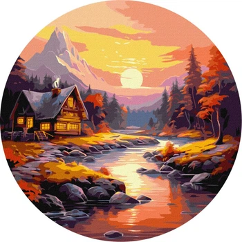 Zestaw do malowania po numerach Ideyka Górska panorama 39 cm (KHO-R1020)