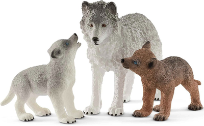 Zestaw do zabawy Schleich Wild Life Mama Wolf with Pups (42472) (4059433571218)