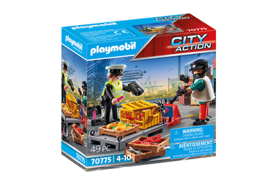 Zestaw do zabawy Playmobil City Action Cargo Customs Check Playset (4008789707758)
