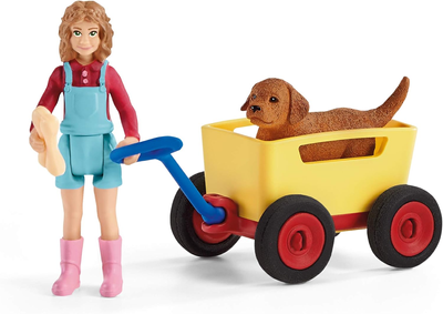 Zestaw do zabawy Schleich Farm World Puppy Wagon Ride (4059433356846)