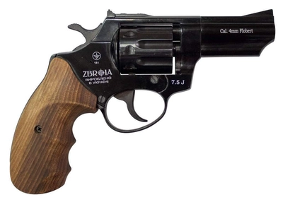 Револьвер під патрон флобер Zbroia Profi 3 (чорний/бук)