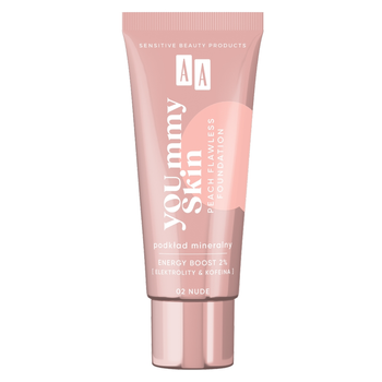Podkład rozświetlający AA YOU.mmy Skin Peach Flawless mineralny 02 Nude 30 ml (5900116092263)