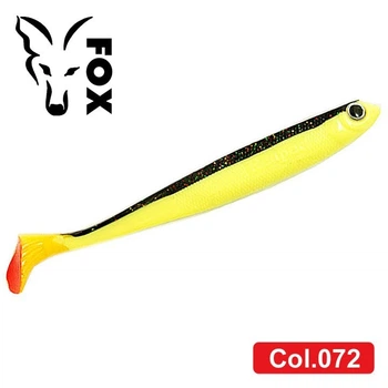 Силиконовый виброхвост Fox 10см Reaper #072 (black yellow) (1шт)