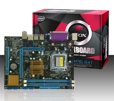 Мат.плата 775 (G41) AFOX IG41-MA7, G41/ICH7, 2xDDR3, GMA X4500, 4xSATA2, IDE, 1xPCI-E 16x, 1xPCI, ALC662, RTL8105, 8xUSB2.0, VGA,